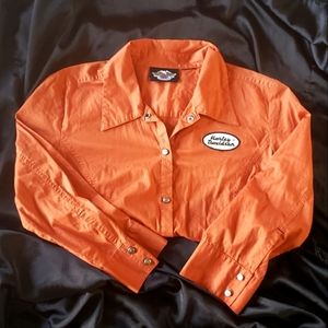 SOLD Harely Davidson Button Down Blouse